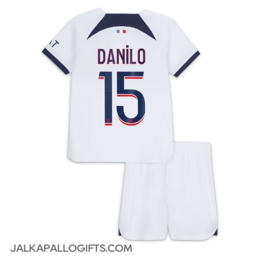 Paris Saint-Germain Danilo Pereira #15 Vieras Peliasu Lasten 2023-24 Lyhythihainen (+ Lyhyet housut)
